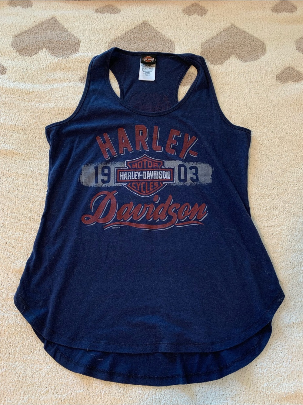 Vintage Harley-Davidson Navy Tank Top